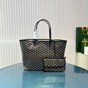 Goyard Black and Tan Tote Bag